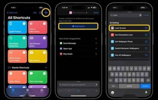 威县苹果14锁屏维修店分享iPhone14升级iOS16.4后如何创建锁屏快捷方式 