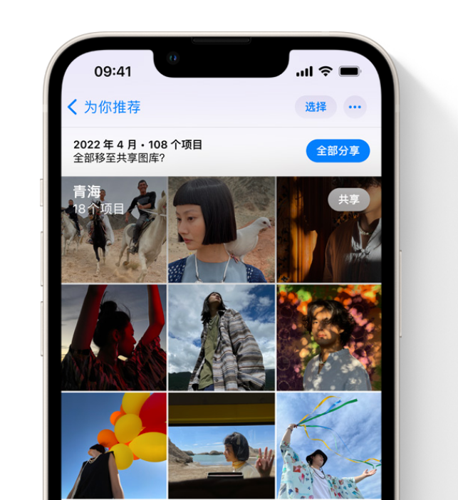 威县苹果维修网点分享在 iPhone 上使用共享图库 